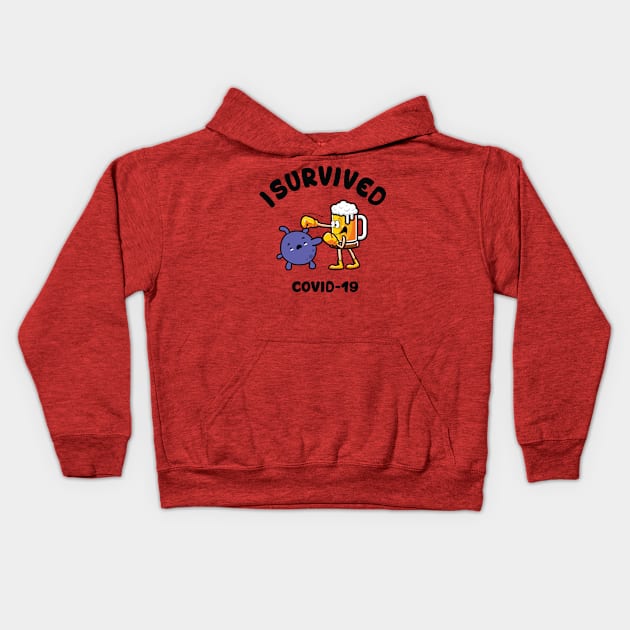 beer vs Coronavirus Kids Hoodie by PorjaiBarChiangmai